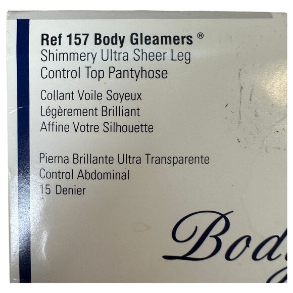 Givenchy Vintage 1996 Body Gleamers 157 Jet Black Control Pantyhose Size C NEW - Picture 3 of 5